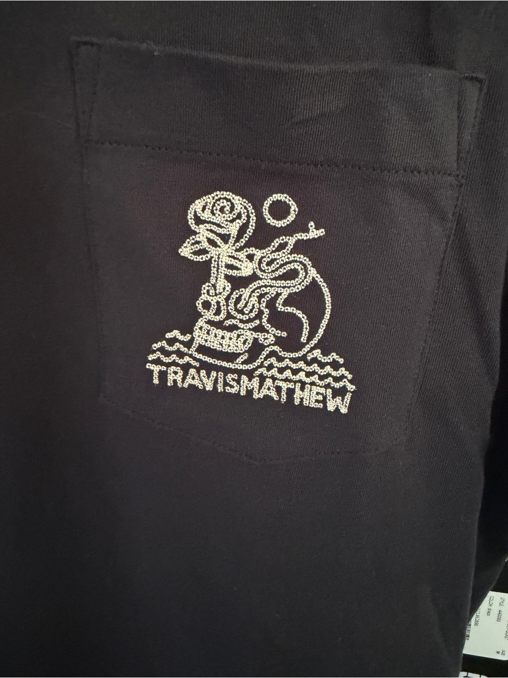Travis Mathew Men's Black Pocket Tee M NWT - Picture 6 of 9